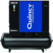 QUINCY COMPRESSOR QGS 30-HP 132gal Tnk Mnted Rotary Scrw Air Comprssor w/Dryer Triv/3/60 QGS 30 TMD-3